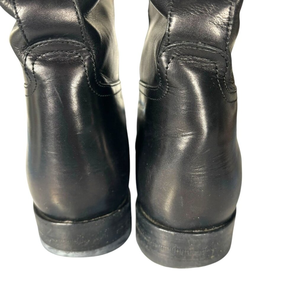 Gucci Black Boulanger Equestrian Tall Lace Up Leather Boots - Picture 13 of 16